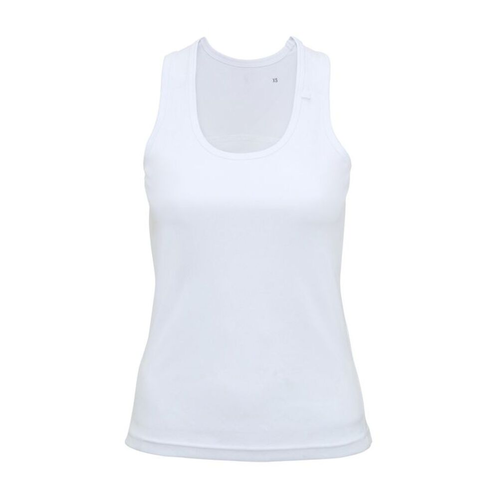 Tri Dri Womens/Ladies Panelled Fitness Tank Top / White